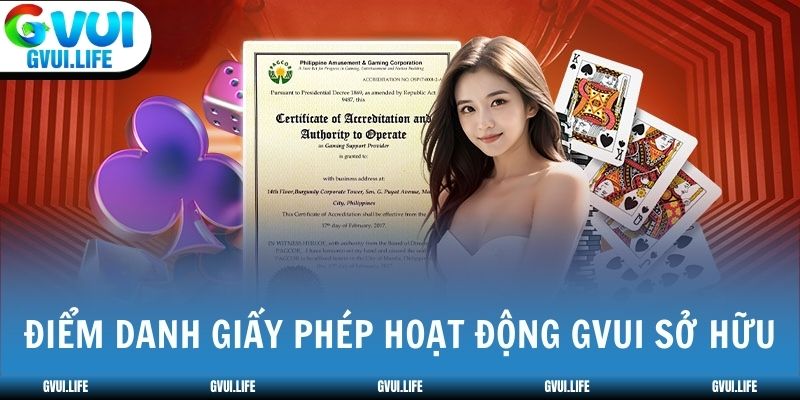 Điểm danh giấy phép hoạt động GVUI sở hữu
