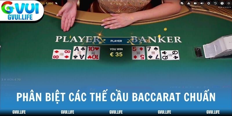 Phân biệt các thế cầu Baccarat chuẩn